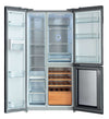 Grf t9183winbg frigo tre porte con cantinetta side by side vetro nero classe e total no frost 548 litri