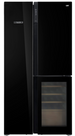 Grf t9183winbg frigo tre porte con cantinetta side by side vetro nero classe e total no frost 548 litri