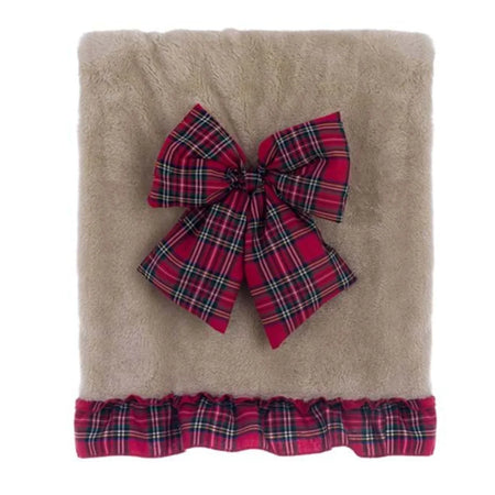 Blanc Mariclò Plaid Scotland Fiocco 140×170cm A38924 2510S20