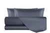 Completo Letto in Raso di puro cotone In Raso DELUXE Grigio Fumo