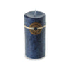 Candela cilindrica blu denim profumata al mirtillo 14 cm