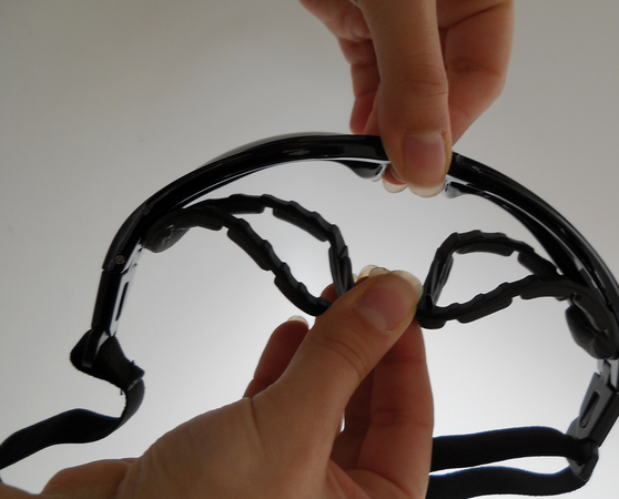 Occhiali da lavoro "Indro High" con lenti in policarbonato gialle e montatura in memory foam