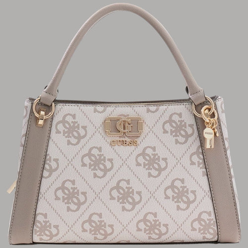 Guess Borsa a Mano Logo 4G Karnilla con Tracolla Removibile