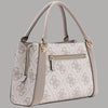 Guess Borsa a Mano Logo 4G Karnilla con Tracolla Removibile