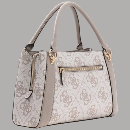 Guess Borsa a Mano Logo 4G Karnilla con Tracolla Removibile
