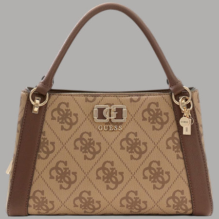 Guess Borsa a Mano Logo 4G Karnilla con Tracolla Removibile