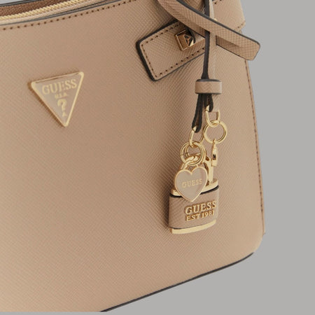 Guess Borsa a Mano Serenova in Saffiano con Charm Rimovibili