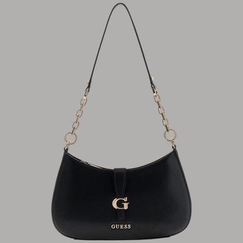 Guess Borsa a Spalla Carrie in Similpelle con Logo e Zip dorata