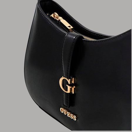Guess Borsa a Spalla Carrie in Similpelle con Logo e Zip dorata