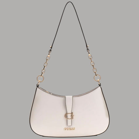Guess Borsa a Spalla Carrie in Similpelle con Logo e Zip dorata