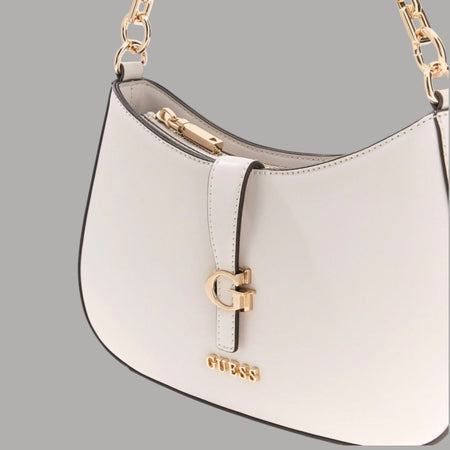 Guess Borsa a Spalla Carrie in Similpelle con Logo e Zip dorata