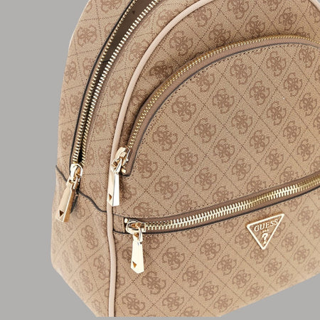 Guess Zaino Donna Manhattan Logo 4G Ecopelle Metalleria Oro