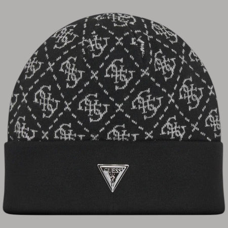 Guess berretto nero con logo 4G in misto seta M5BZ18 Z0442 FJAJ