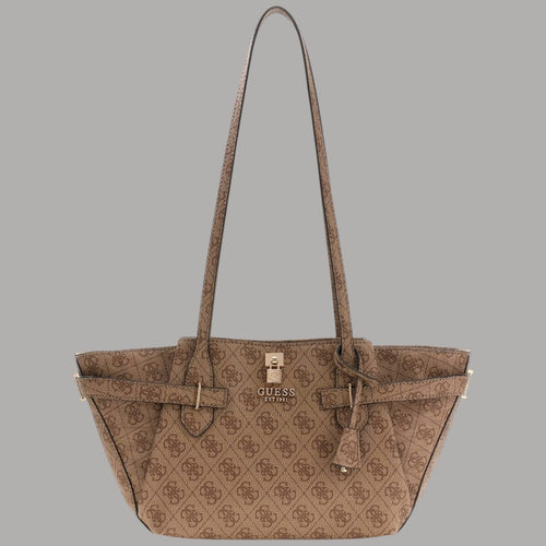 Guess borsa a spalla Yesba in similpelle con logo 4G e zip dorata