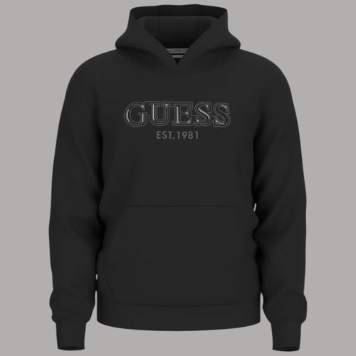 Guess felpa nera con cappuccio M5BQ36 K9Z21 JBLK