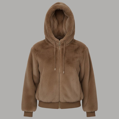 Guess giacca pelliccia sabbia Lucrezia W5BL66 W3890 F11M