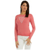 Guess maglioncino rosa Logo triangolo W3YR46 Z2NQ2 Maglieria Guess