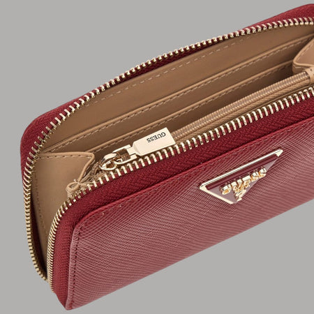 Guess portafoglio zip around rosso LAUREL SWZG74 59140 GAR