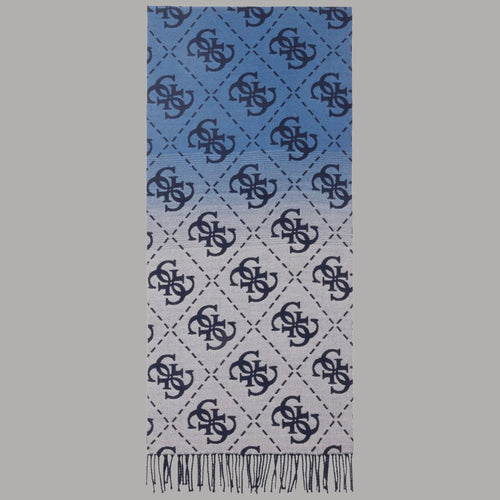 Guess sciarpa blu degrade 40X180 AM9561 POL03 BLU