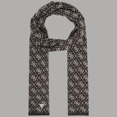 Guess sciarpa marrone da uomo logo 4G M5BZ19 Z0442 FNI3