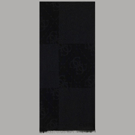 Guess sciarpa nera 80X180 logo 4G AW5378 POL03 BLA