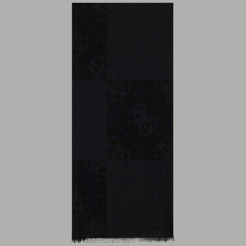 Guess sciarpa nera 80X180 logo 4G AW5378 POL03 BLA