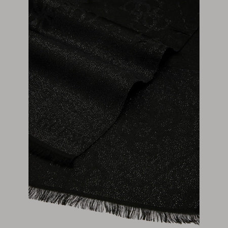 Guess sciarpa nera 80X180 logo 4G AW5378 POL03 BLA