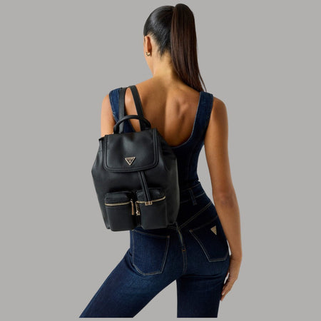 Guess zaino nero con tasche MANHATTAN HWBG71 18310 BLA