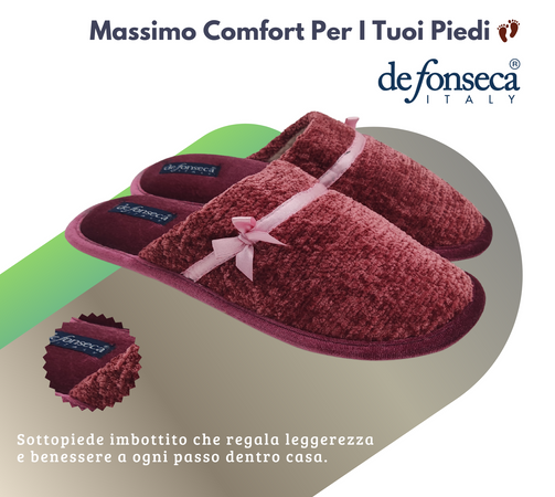 de fonseca Calde Ciabatte Uomo Donna, Pantofole Invernali Chiuse da Casa, Lavabili e per Ospiti