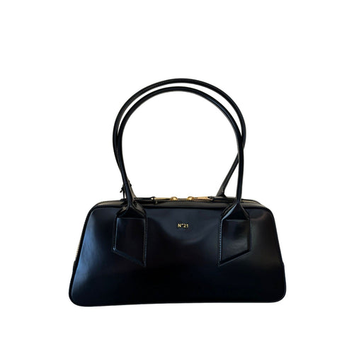 N°21 borse a spalla donna n21 - bauletto midi abrasivato - nero da donna