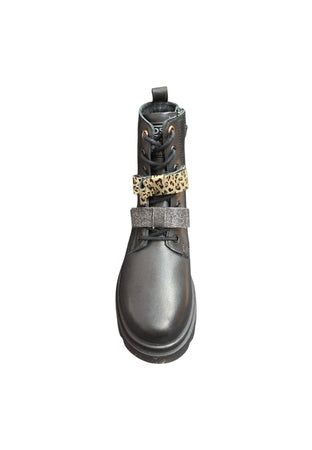 Anfibio bambina Gioseppo Agassiz nero pelle zip laterale urban style