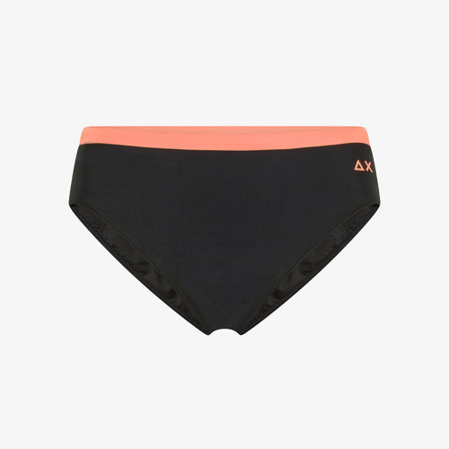 Slip costume uomo Sun68 nero con dettagli fluo