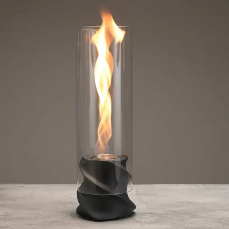 Lampada a Bioetanolo da Tavolo "Tornado" in Ceramica per arredamento Bar e Ristoranti