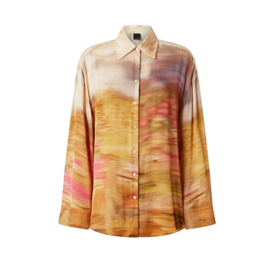 Pinko camicie donna pinko - life camicia satin stampa - multicolore da donna