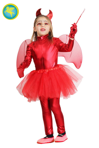 COSTUME CARNEVALE DIAVOLETTA BAMBINA DA 3 A 10 ANNI COD. H8143