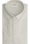 calvin klein CAMICIA WASHED OXFORD STRIPE SLIM da uomo