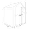 UTILITY - casetta in resina da giardino porta attrezzi cm 134x192x204 h Marrone