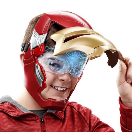 Maschera elettronica Iron Man con visiera mobile, con effetti luminosi, Per far vestire i bambini come il loro eroe preferito, Da 5