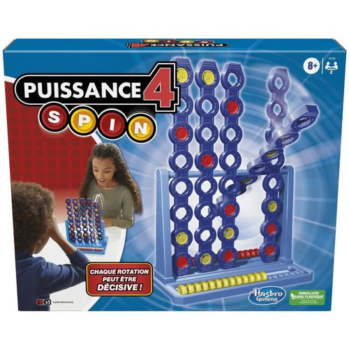 Power 4 Spin con griglia rotante, gioco da tavolo, per 2 giocatori, per bambini dagli 8 anni in su