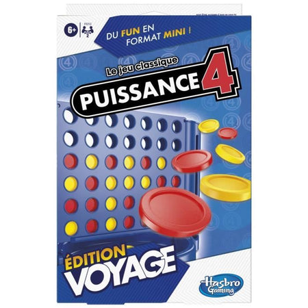 Power 4 Voyage, gioco da tavolo da viaggio per 2 giocatori, gioco da viaggio, dai 6 anni, Hasbro Gaming