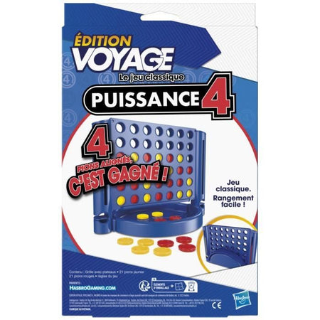 Power 4 Voyage, gioco da tavolo da viaggio per 2 giocatori, gioco da viaggio, dai 6 anni, Hasbro Gaming