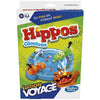 Gluttonous Hippos Travel, gioco da tavolo da viaggio per 2 giocatori, dai 4 anni, Hasbro Gaming