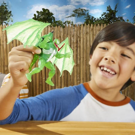 Cofanetto Green Symbiote Hydro-Wings, statuetta da 10 cm con veicolo, giocattoli di supereroi per bambini dai 4 anni in su