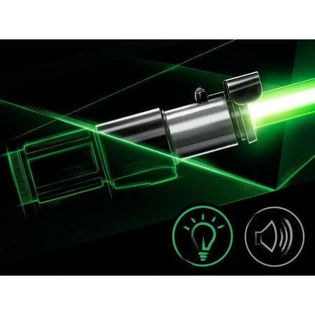 Spada laser elettronica Yoda's Force FX Elite con LED ed effetti sonori premium, dai 14 anni in su, Star Wars The Black Series