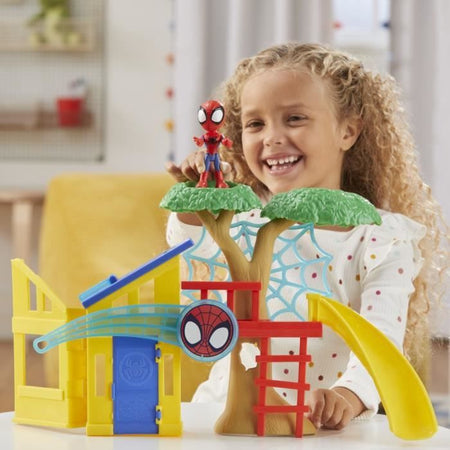 Scatola area giochi Spidey con statuetta Spidey da 10 cm, per bambini di 3 anni, Marvel Spidey e i suoi amici straordinari