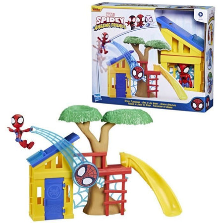 Scatola area giochi Spidey con statuetta Spidey da 10 cm, per bambini di 3 anni, Marvel Spidey e i suoi amici straordinari