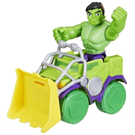 Set scatola camion da demolizione Spidey Hulk, veicolo con statuetta da 10 cm, giocattoli per bambini di 3 anni, Spidey e i suoi amici straordinari