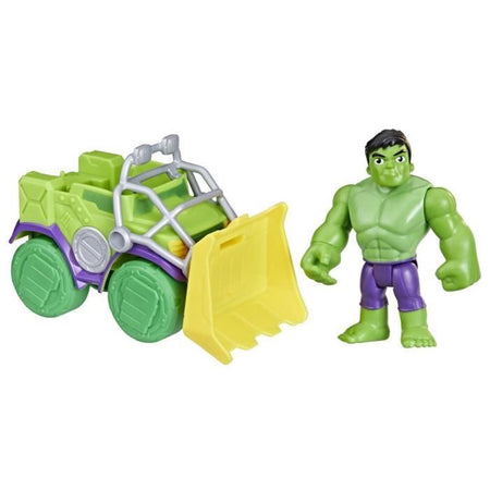 Set scatola camion da demolizione Spidey Hulk, veicolo con statuetta da 10 cm, giocattoli per bambini di 3 anni, Spidey e i suoi amici straordinari