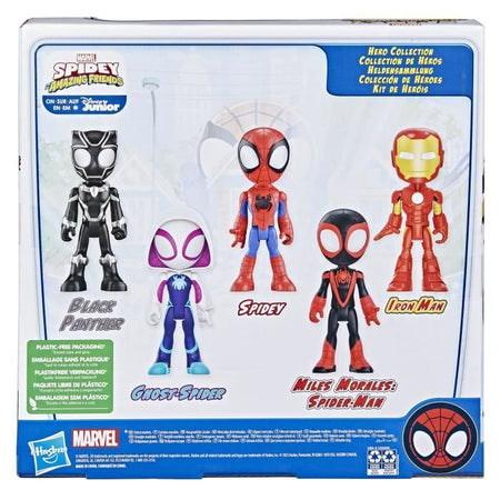 Confezione Spidey 5 figurine Collezione Hero, giocattolo per bambini, Spidey e i suoi straordinari amici, da 3 anni