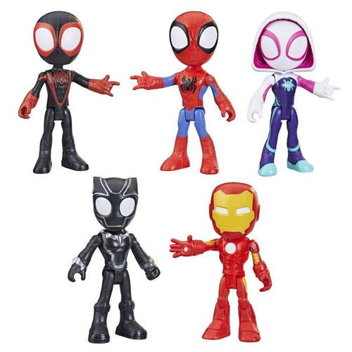 Confezione Spidey 5 figurine Collezione Hero, giocattolo per bambini, Spidey e i suoi straordinari amici, da 3 anni
